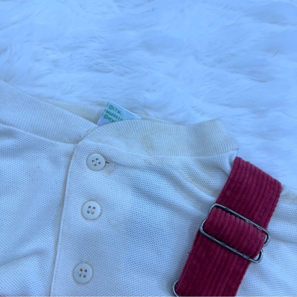 Sesame Street Oscar Burgundy Overalls - Picture 5 of 6